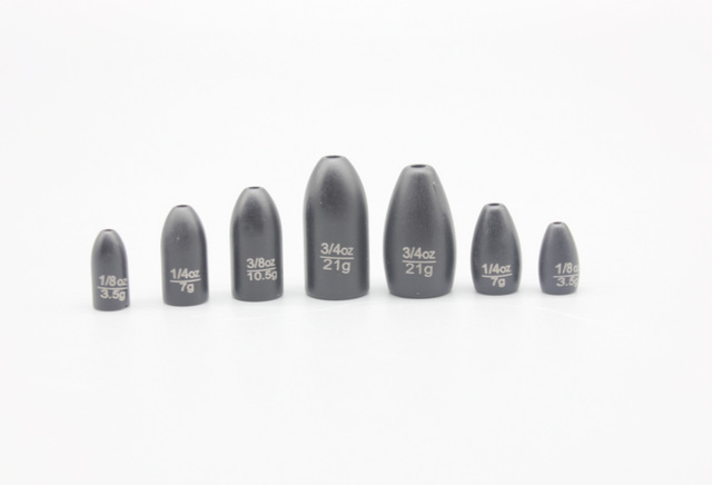 Tungsten Alloy Worm Fishing Weight with various color